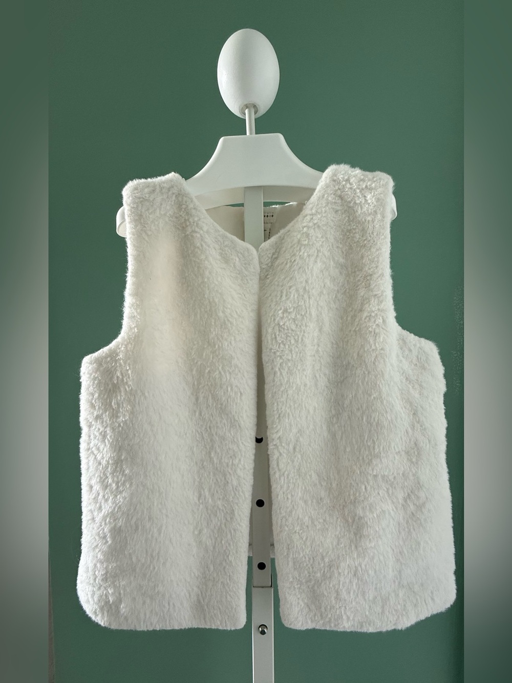 Max Studio Kids White Faux Fur Vest